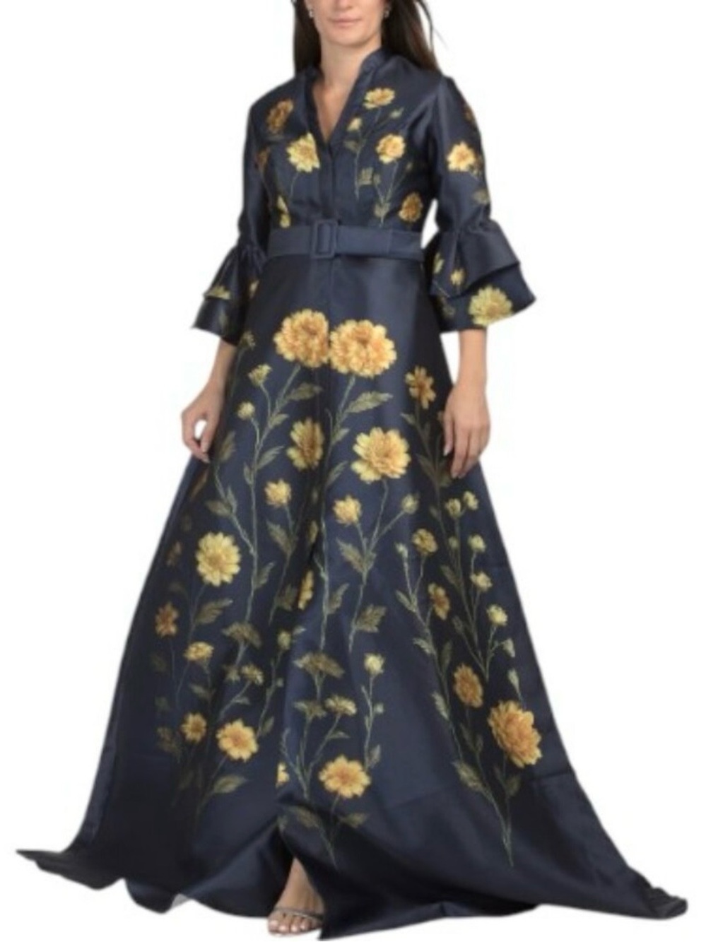 RENE RUIZ MIKADO NAVY GOWN SIZE 12